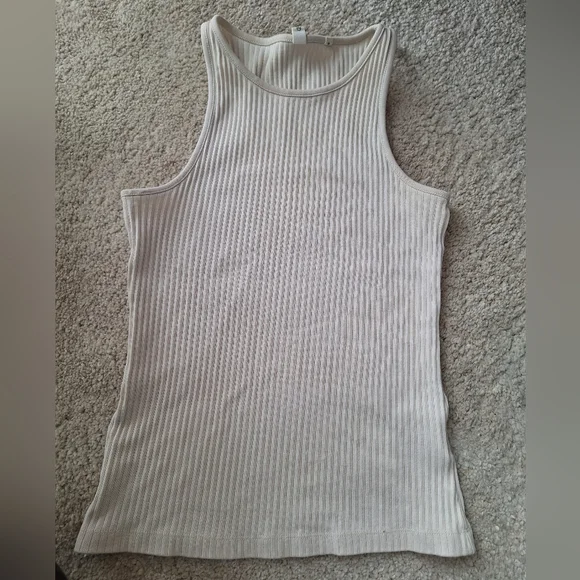 Kotn Cream Ribbed Tank Top - Picture 1 of 2